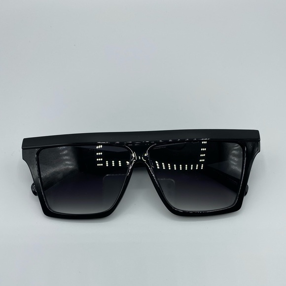 Flat Top Black Gradient Sunglasses - Picture 1 of 7